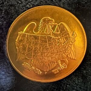 Philadelphia Mint August 14, 1969 Treasury Souvenir Coin Medal Copper Bronze